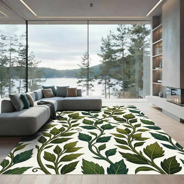 Lush Green Verdant Vine Rug