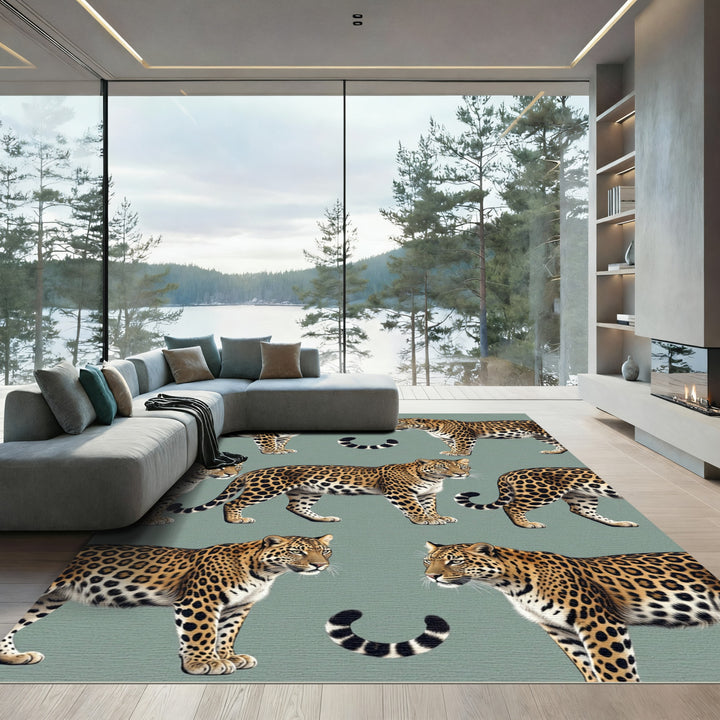 Leopard Spots Dynamic Wildlife Composition Rug