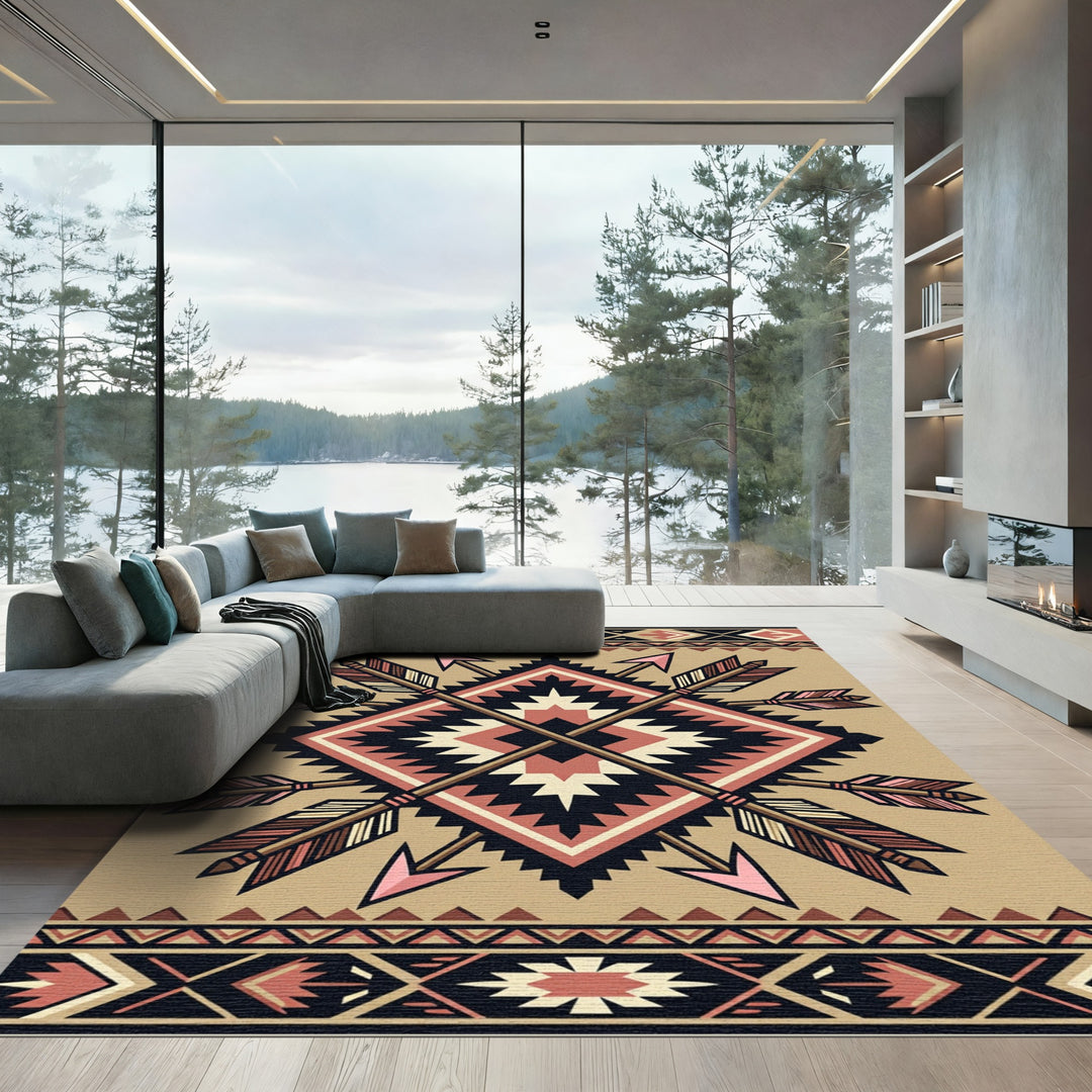 Native American Arrows Geometric Rug