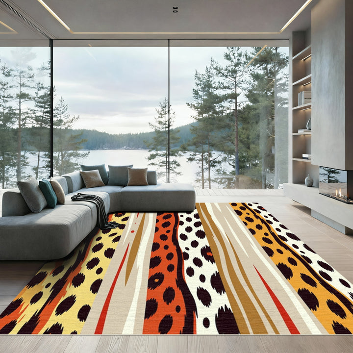 Cheetah Stripe Modern Animal Rug