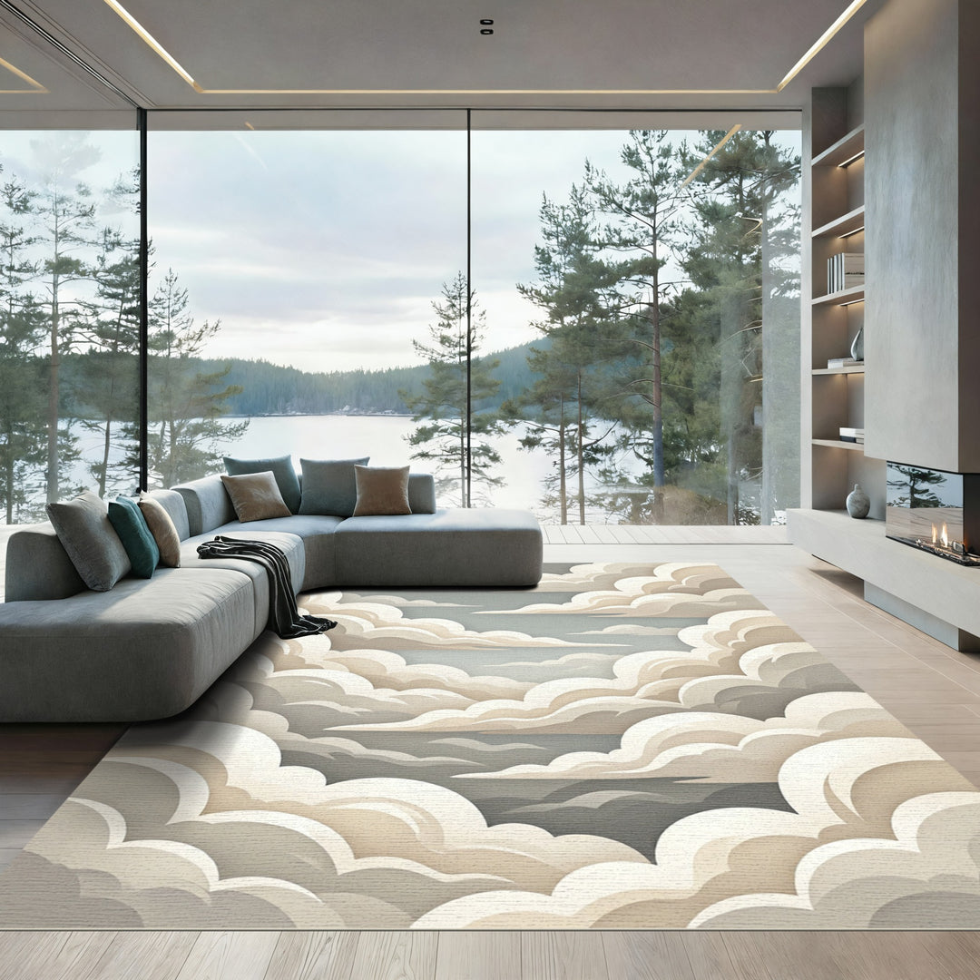 Pastel Dreamy Cloudscape Rug