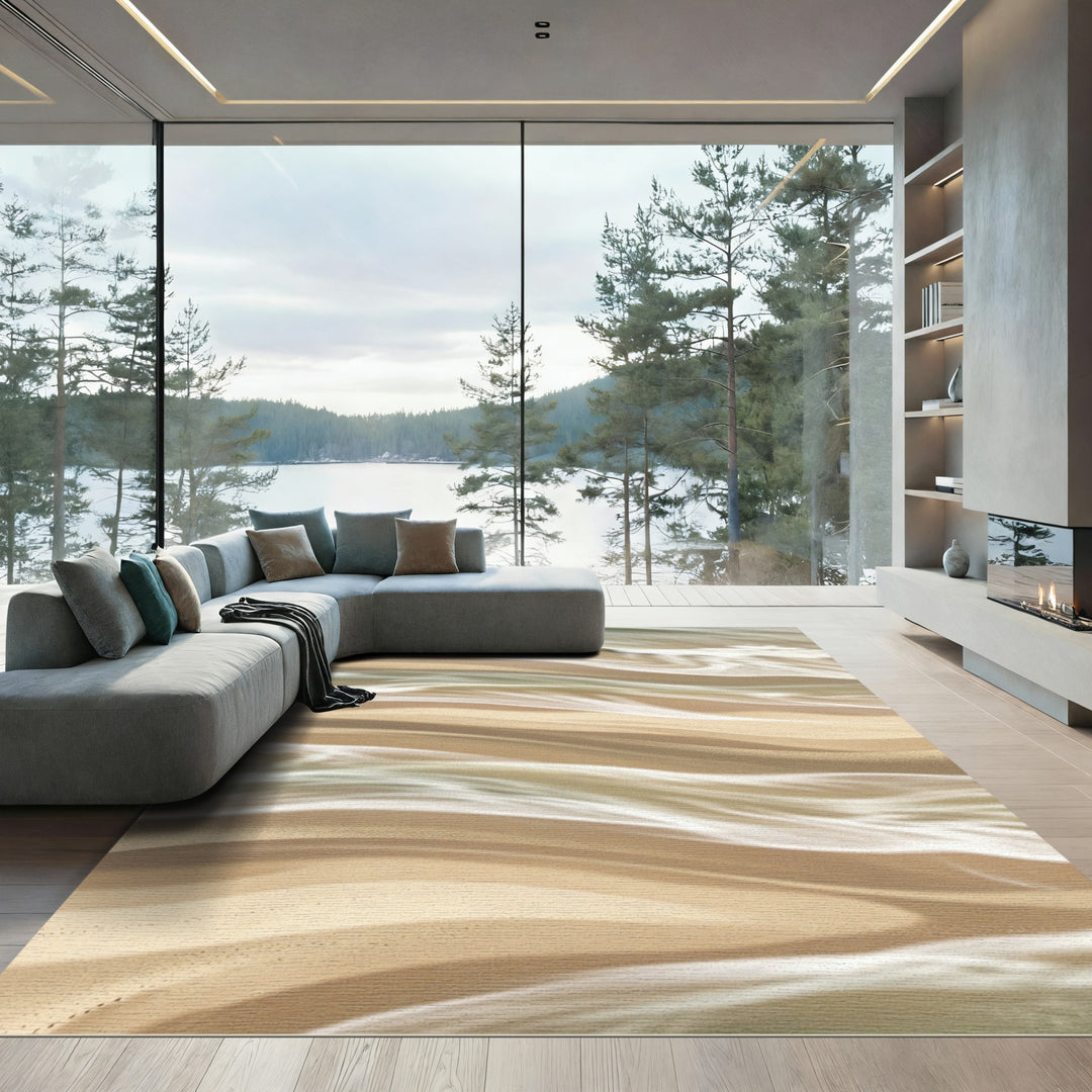 Sandy Beach Swirls Oriental Rug