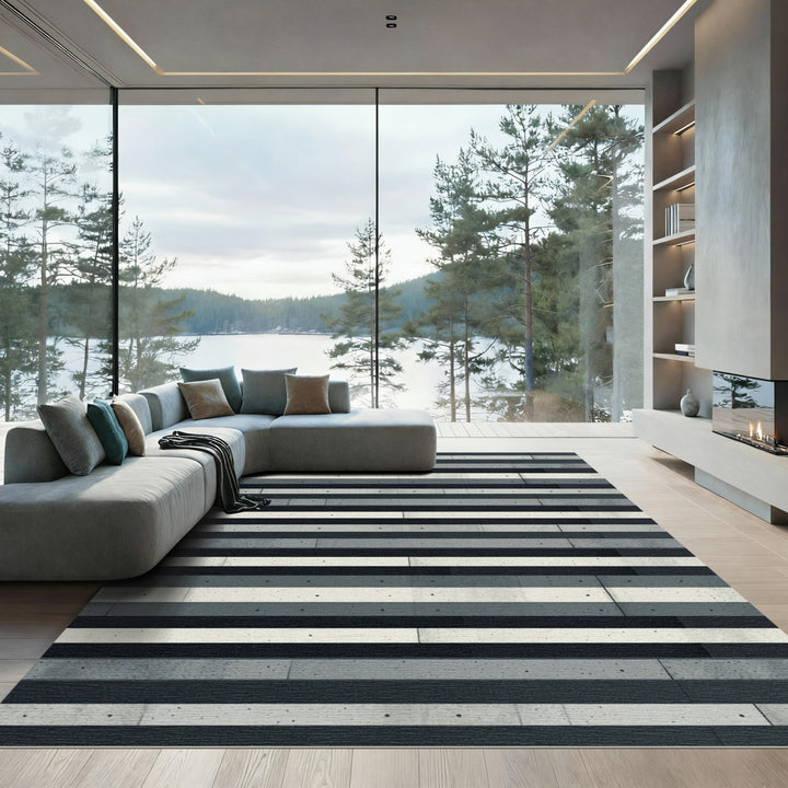 Monochromatic Horizontal Modernism Rug