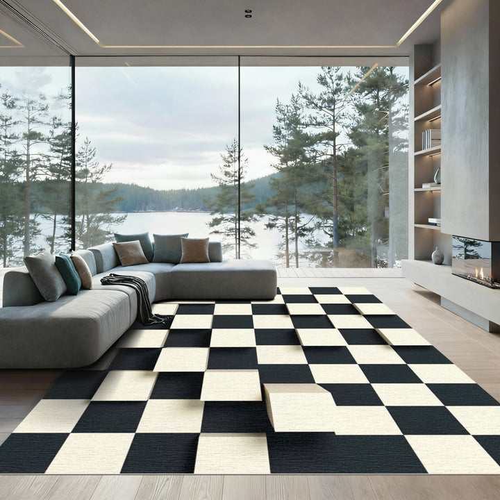 Checkerboard Dimension Cubes Rug