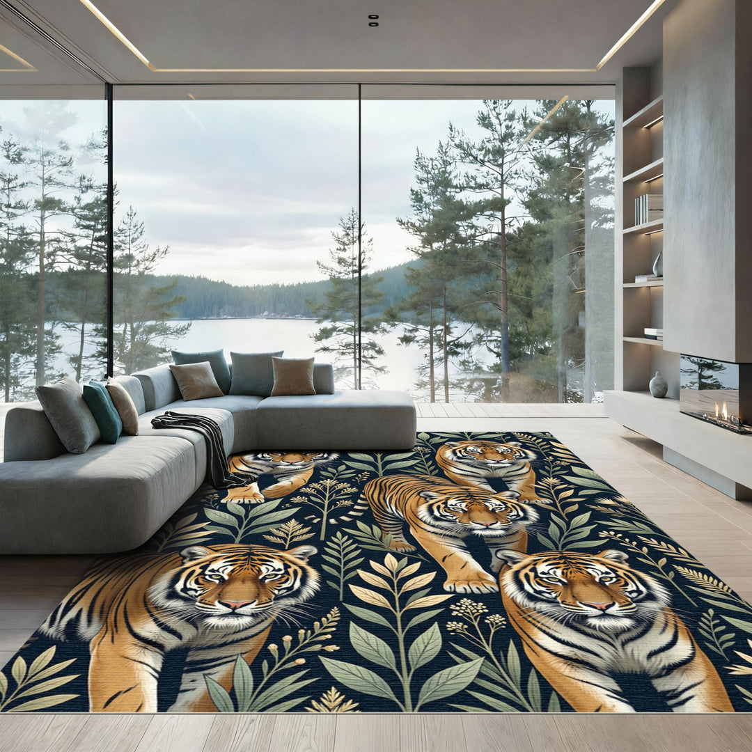 Regal Tiger Botanical Jungle Walk Rug