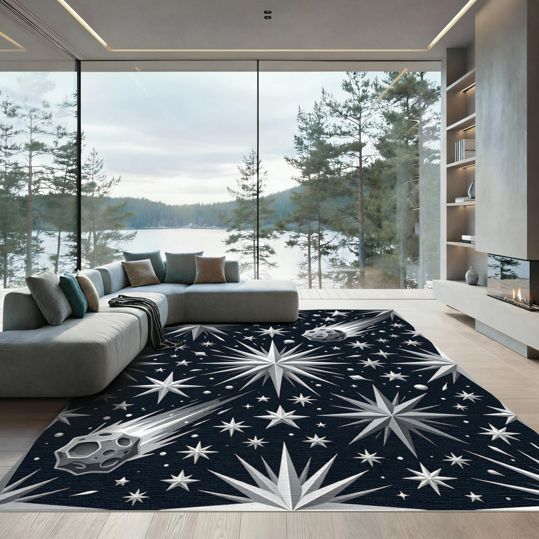 Cosmic Starburst Meteor Shower Rug