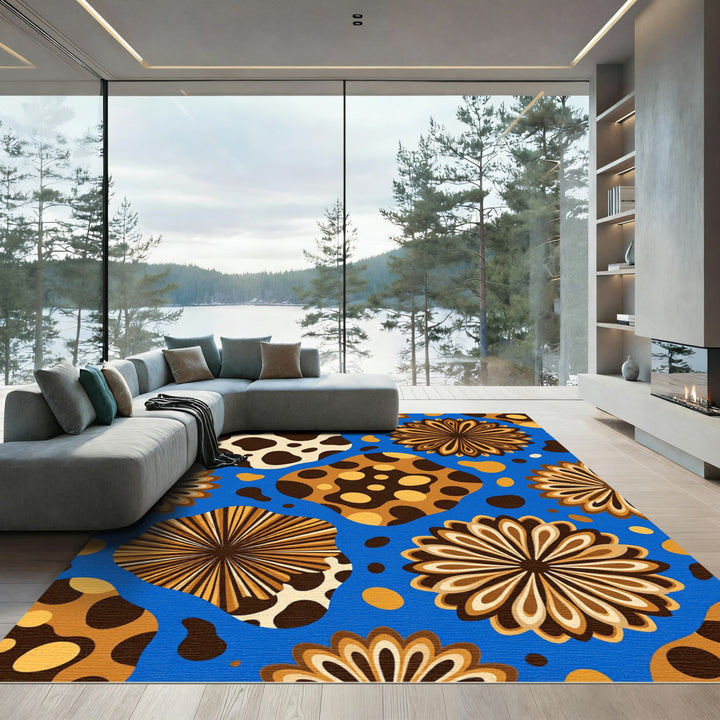 Retro Animal Flower Abstraction Rug