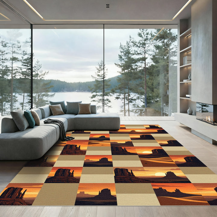 Monument Valley Sunset Landscape Rug