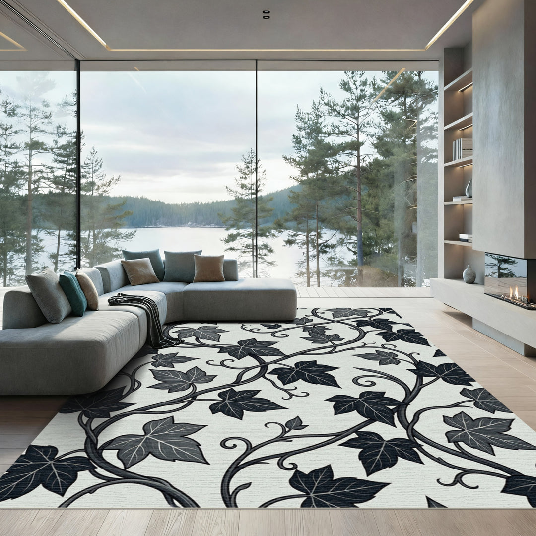 Dark Ivy Vine Foliage Rug