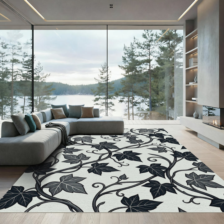 Dark Ivy Vine Foliage Rug