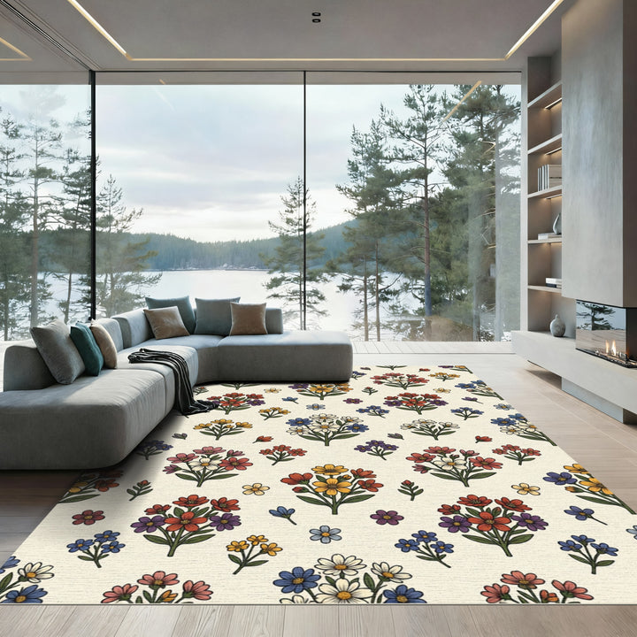Colorful Bouquet Floral Medley Rug