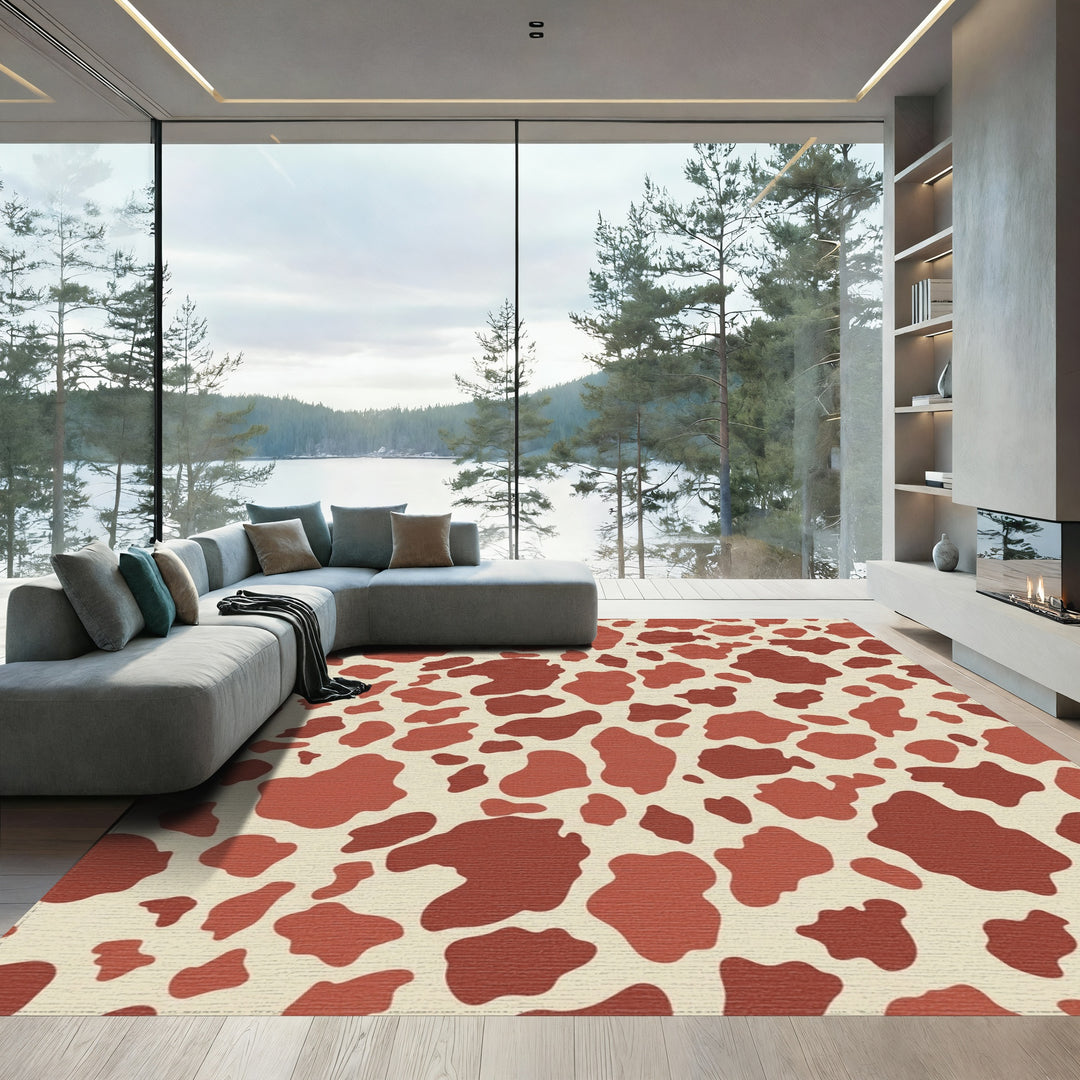 Terracotta Brown Spotted Meadow Rug