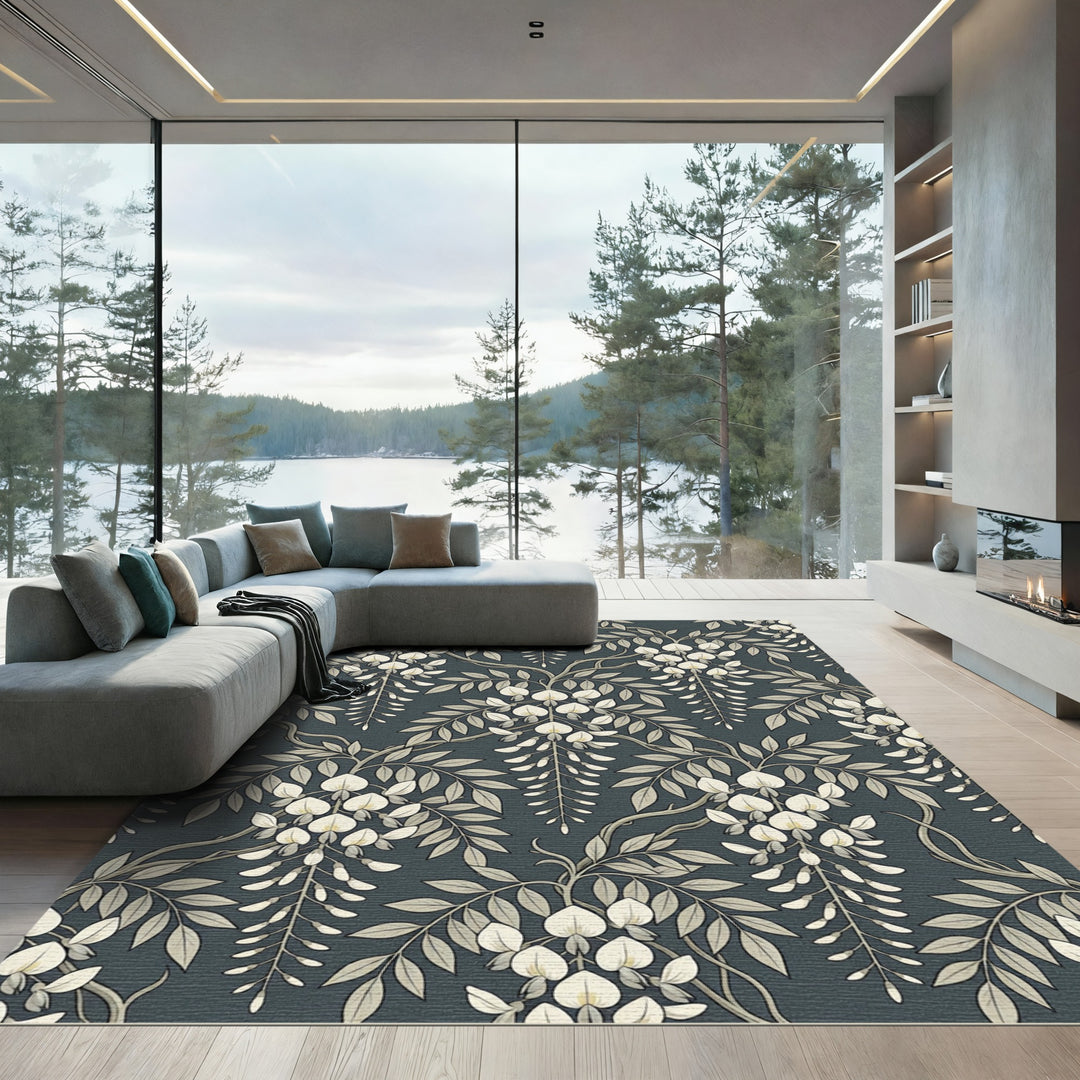 Wisteria Garden Dark Floral Rug