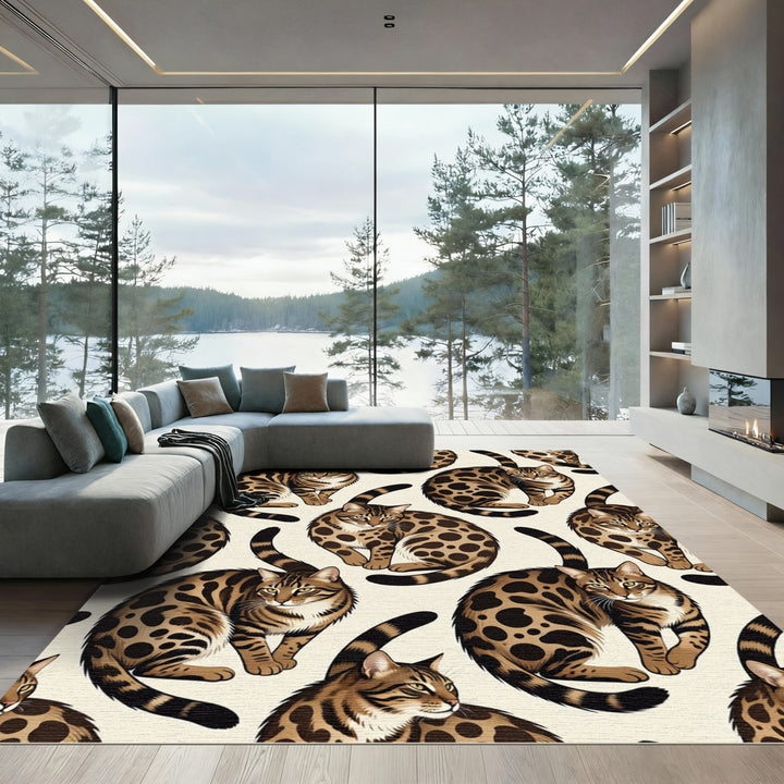 Bengal Cat Spotted Jungle Rug