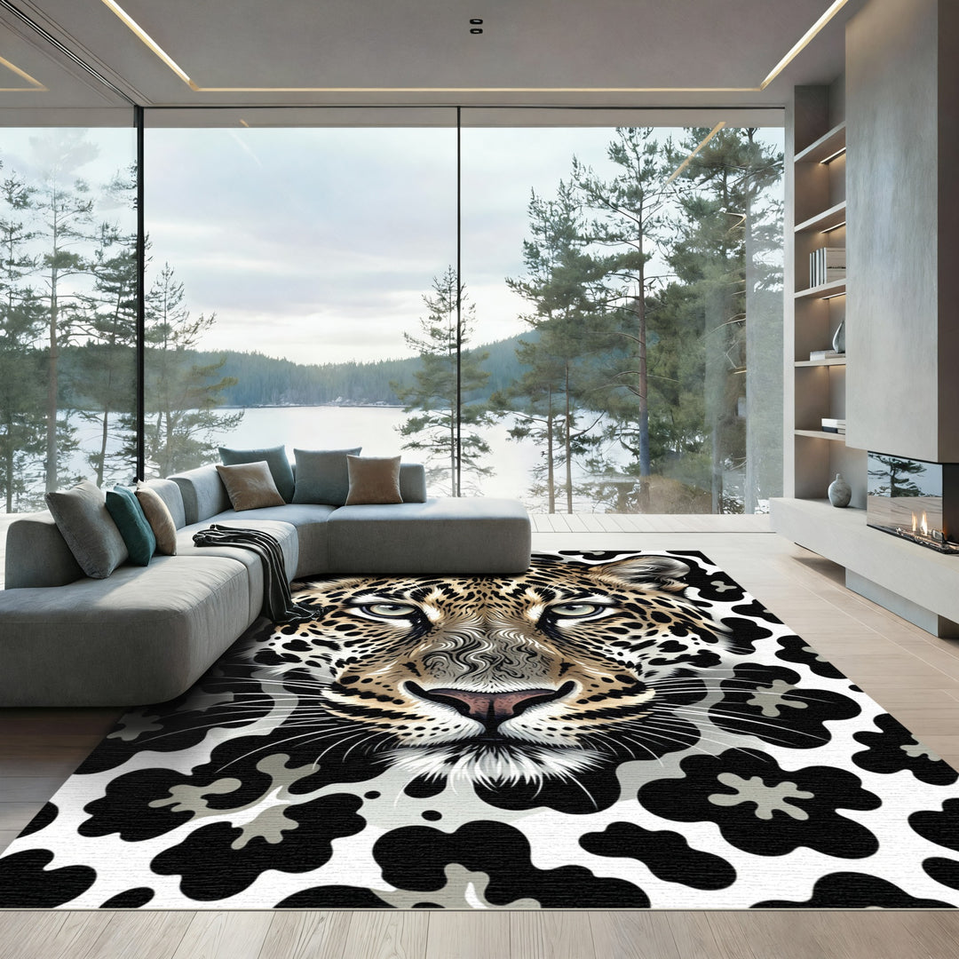 Abstract Leopard Spot Jungle Chic Rug