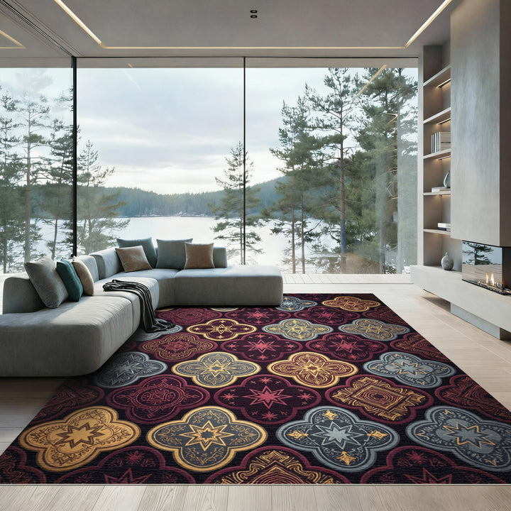 Jeweled Quatrefoil Medallion Rug