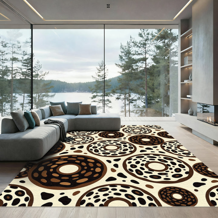 Chocolate Donut Pattern Rug