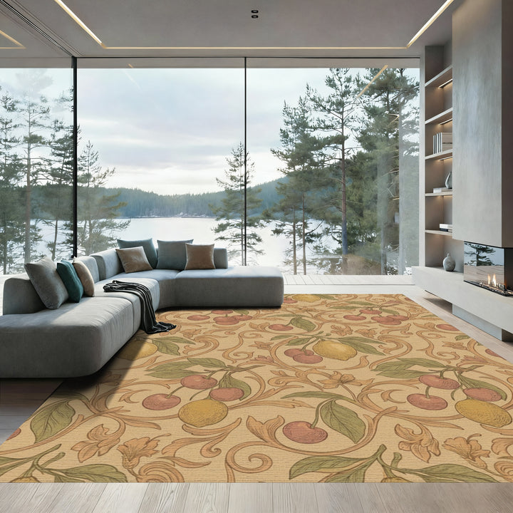 Vintage Cherries and Lemon Branches Rug