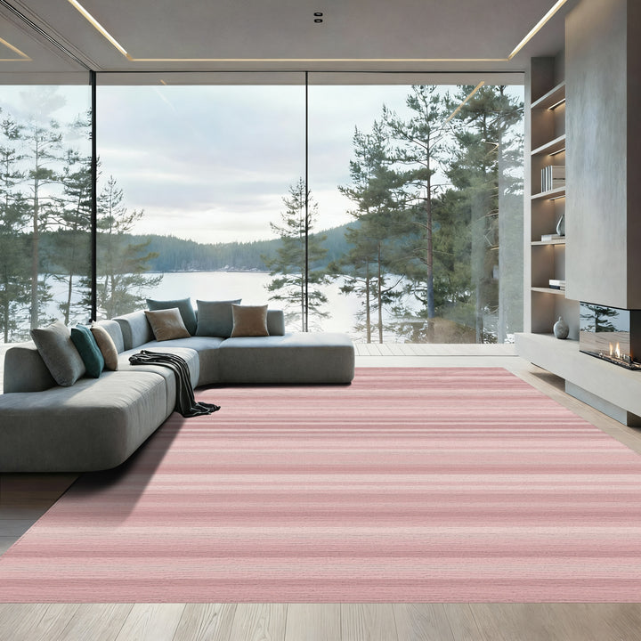 Rose Gold Subtle Stripe Rug