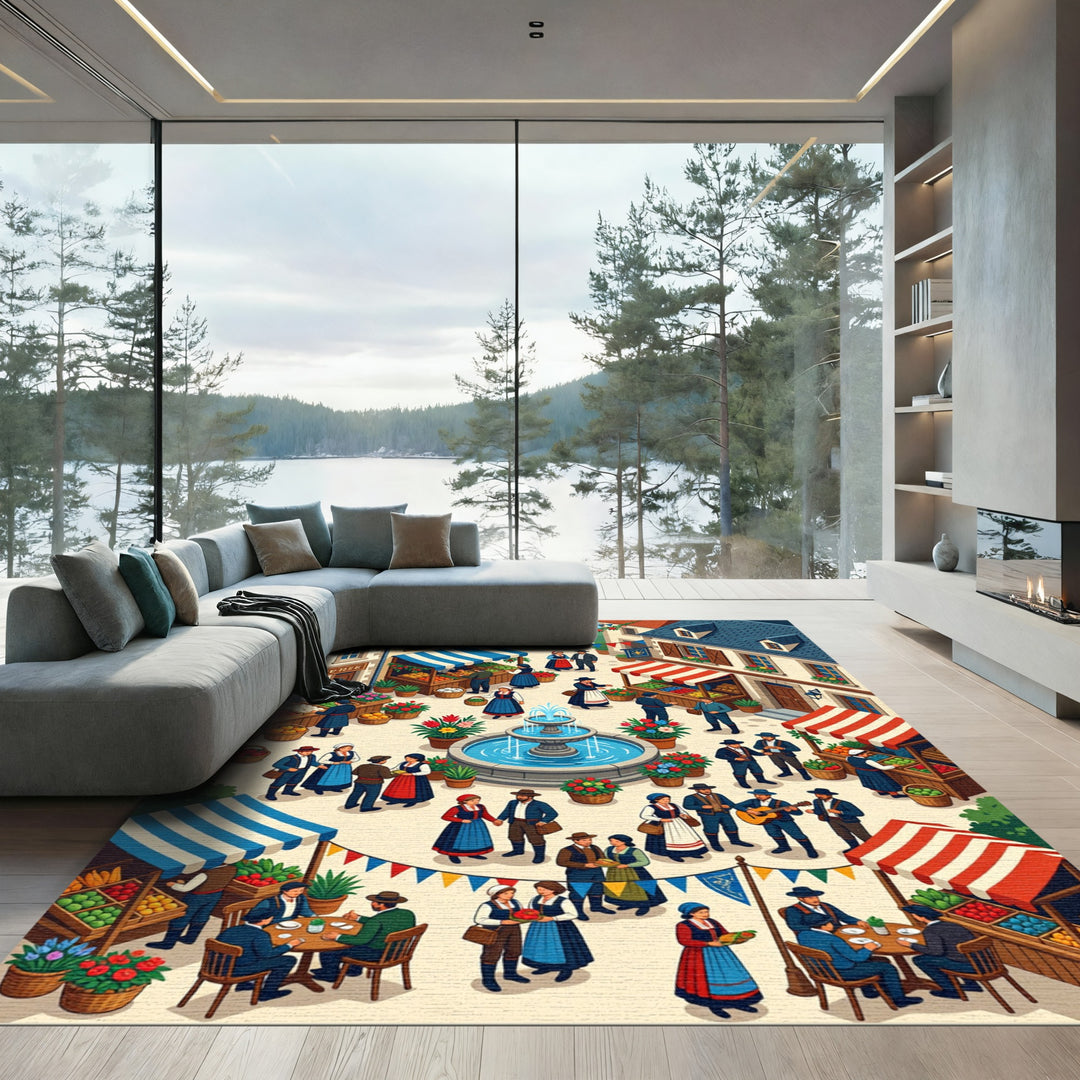 European Village Folk Festival Rug