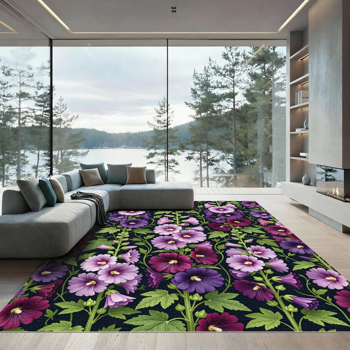 Magnolia Floral Garden Rug