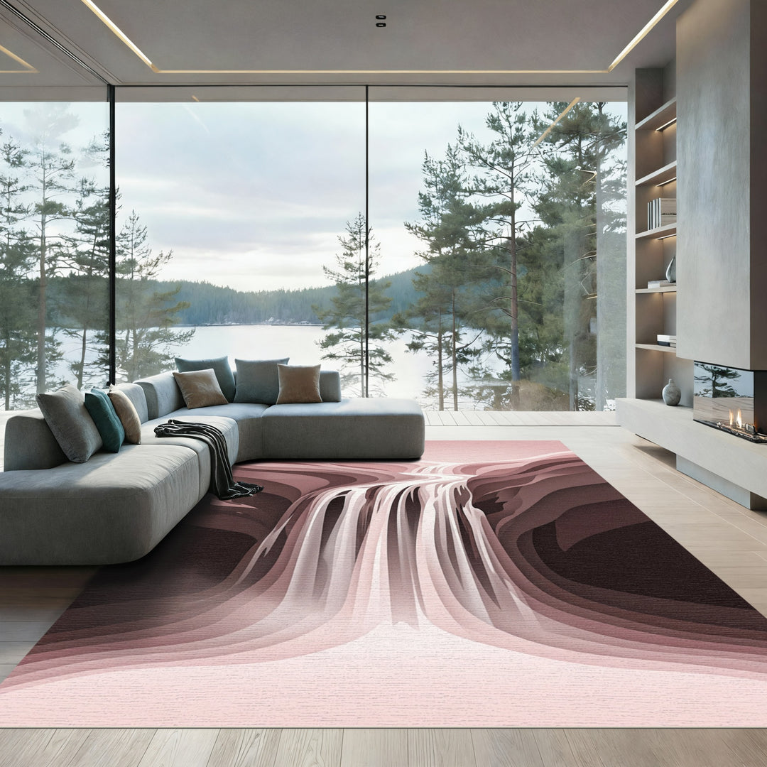 Mauve Waterfall Layers Rug