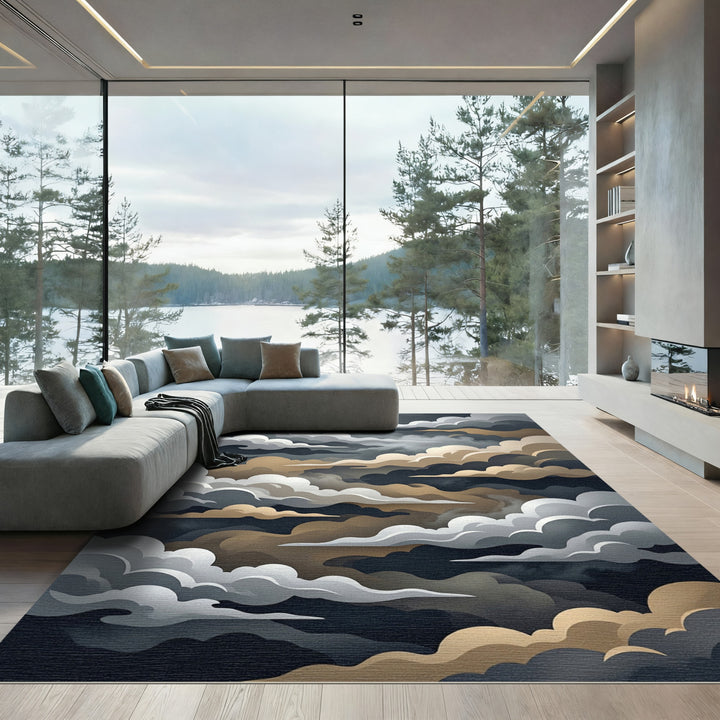 Dramatic Cloudscape Abstract Rug