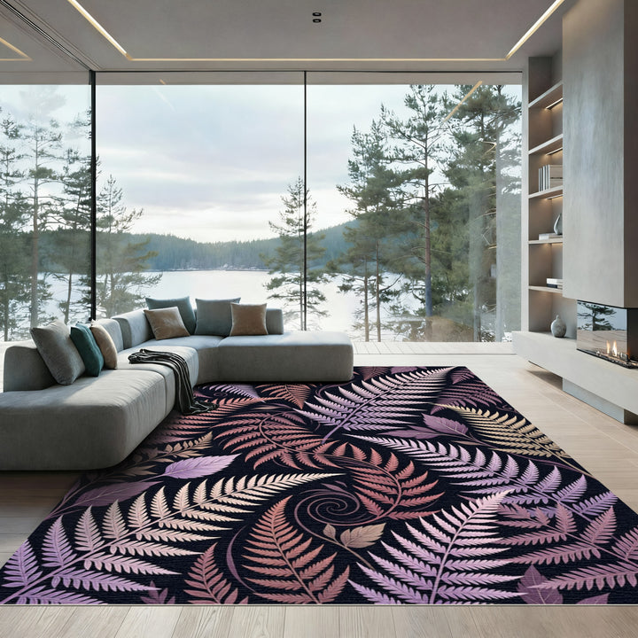 Ombre Fern Foliage Seamless Pattern Rug