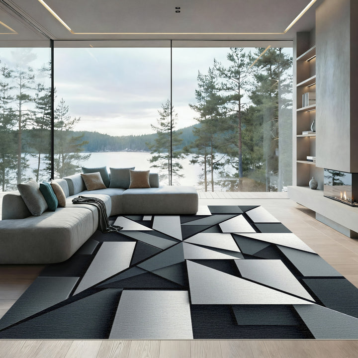 Monochromatic Geometric Abstraction Rug