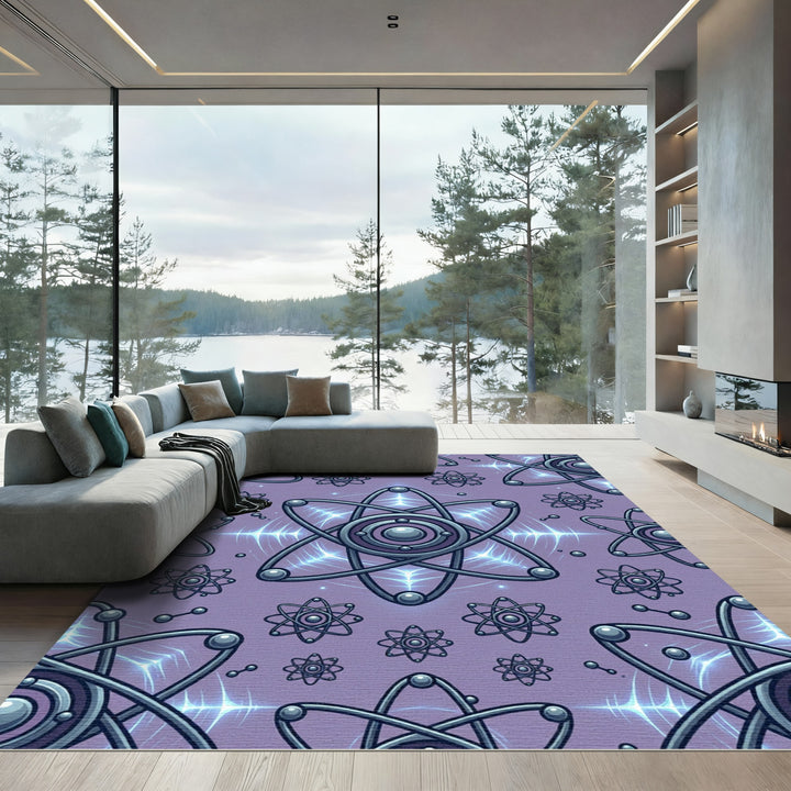 Purple Atom Solar Flare Rug