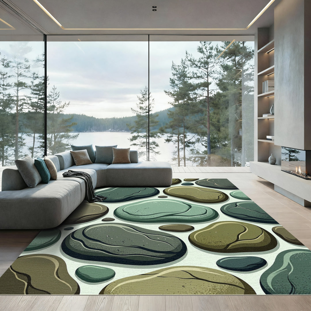 Smooth River Stone Medley Rug