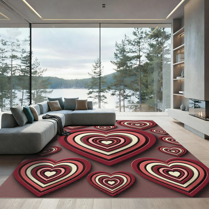 Layered Heart Valentine's Day Rug