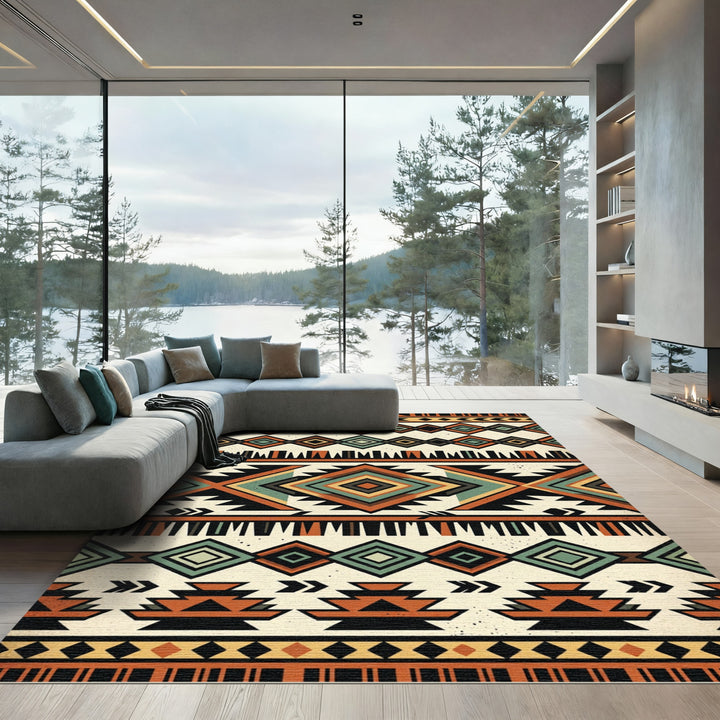Navajo Geometric Diamond Rug