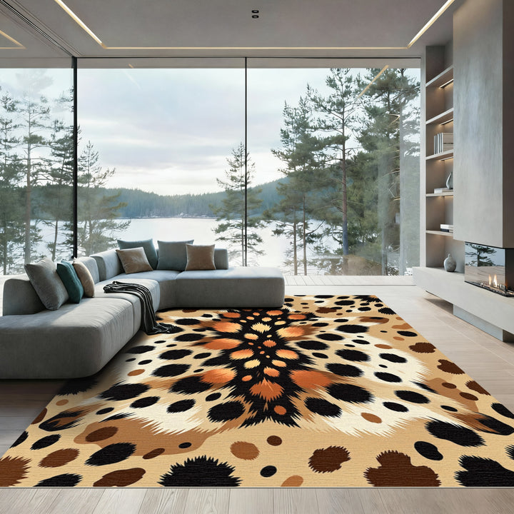 Luxurious Cheetah Spots Area Rug