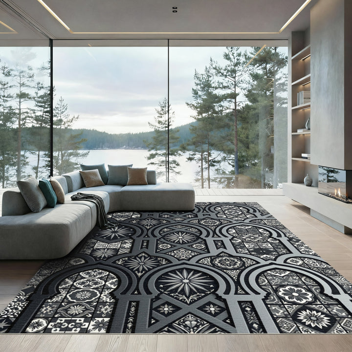 Intricate Geometric Archway Rug