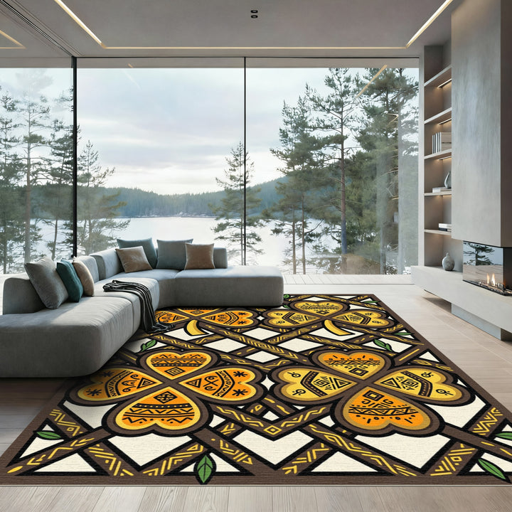 Tribal Shamrock Garden Rug