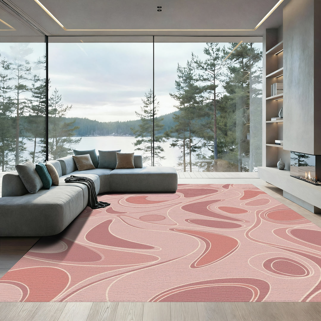 Blush Pink Organic Flow Rug