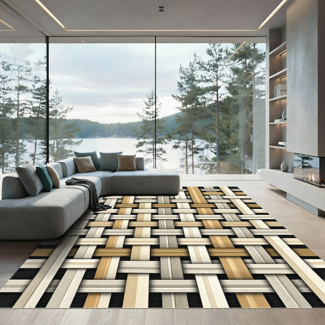 Natural Woven Texture Neutral Palette Rug