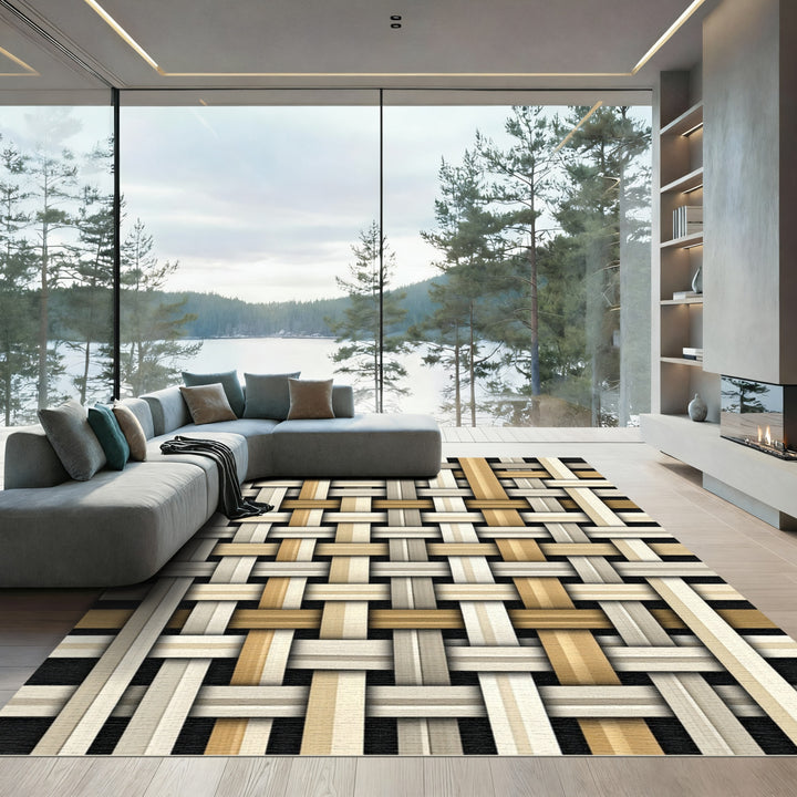 Natural Woven Texture Neutral Palette Rug