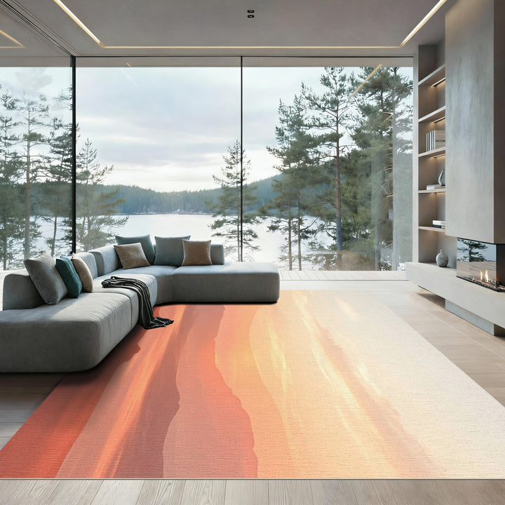Soft Sunset Color Gradient Rug
