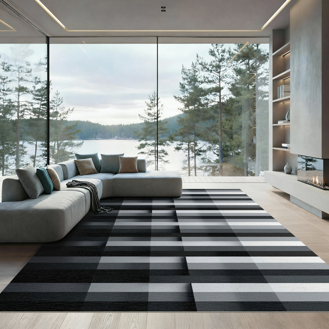 Monochromatic Geometric Stripe Rug