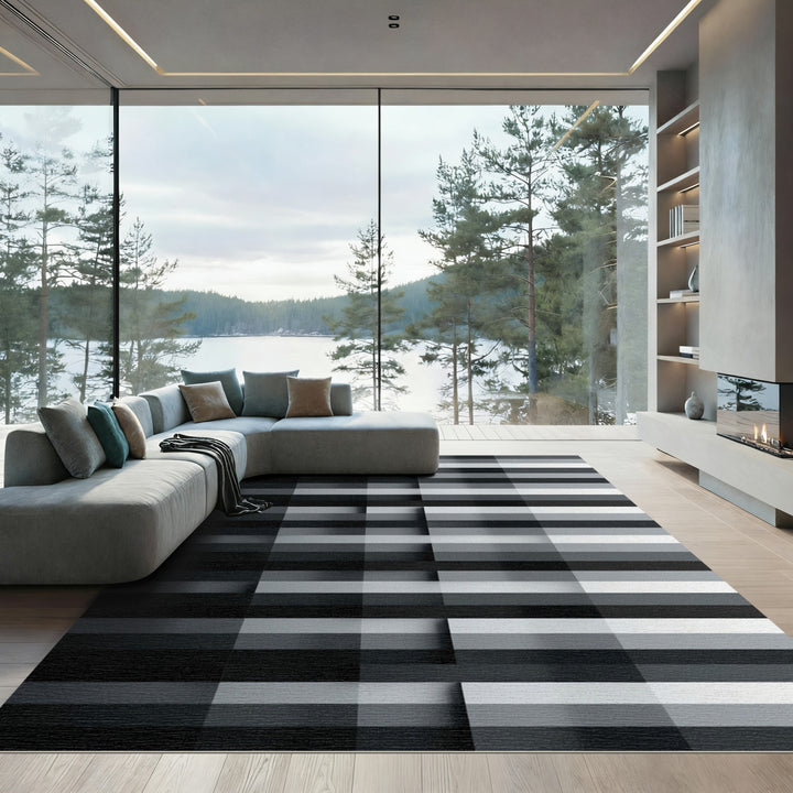 Monochromatic Geometric Stripe Rug