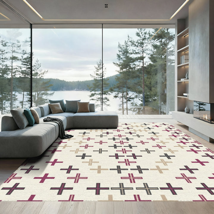 Crimson Taupe Black Plus Collection Rug