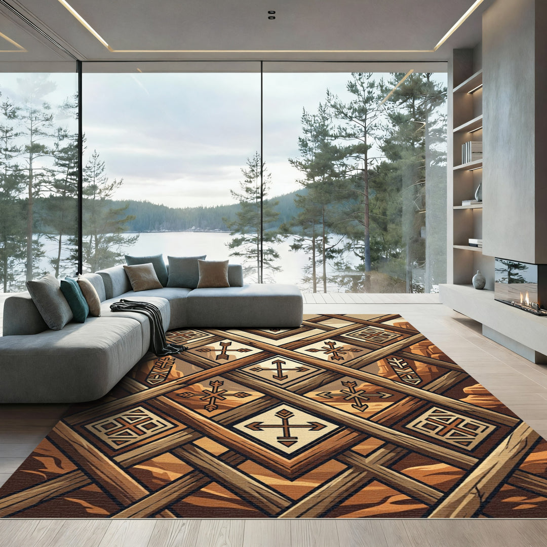 Southwest Rustic Arrow Crossing Rug