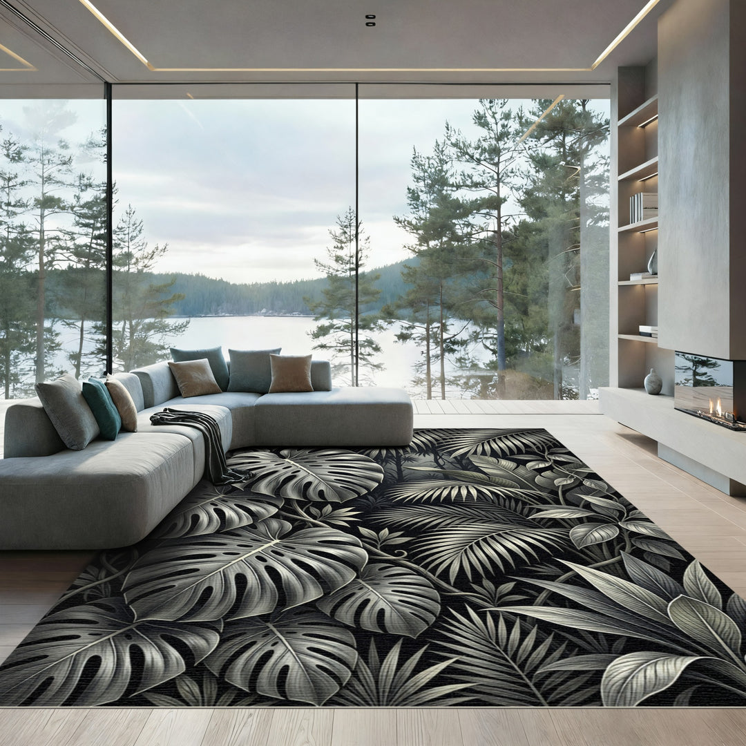 Monstera Tropical Jungle Leaf Rug