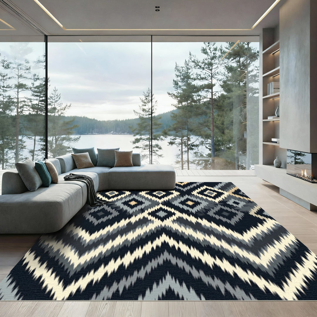 Navajo Diamond Zigzag Weave Rug