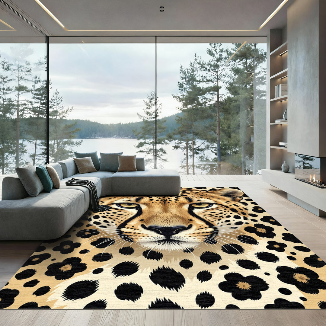 Bold Feline Spots Cheetah Rug