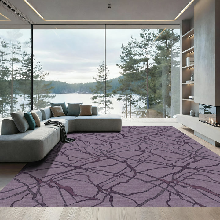 Amethyst Cracked Vein Texture Rug