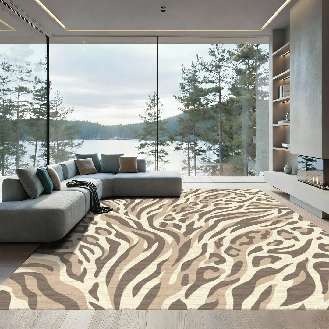 Savannah Blend Leopard Zebra Rug