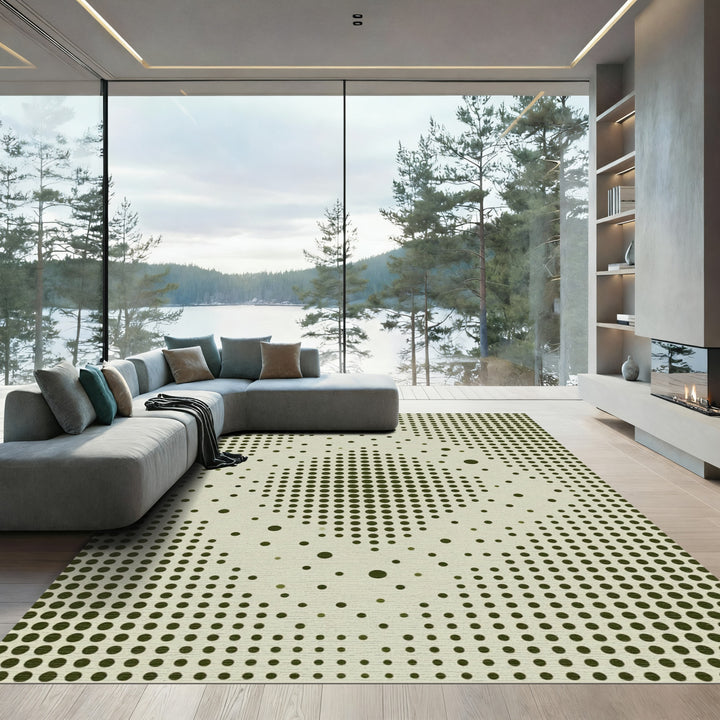 Minimalist Dot Gradient Circular Rug
